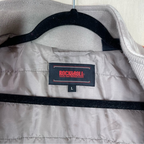 ROCK & ROLL DENIM Men'S Bomber Southwestern Striped Zip Jacket Size L - Picture 11 of 11